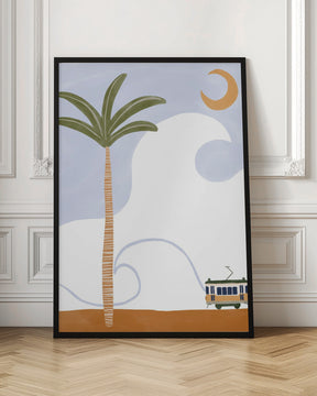 Little Tram On Beach Poster