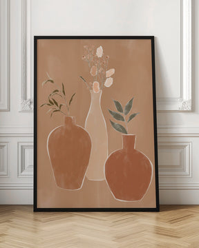 Set of Flower Vases Poster