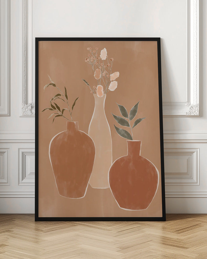 Set of Flower Vases Poster