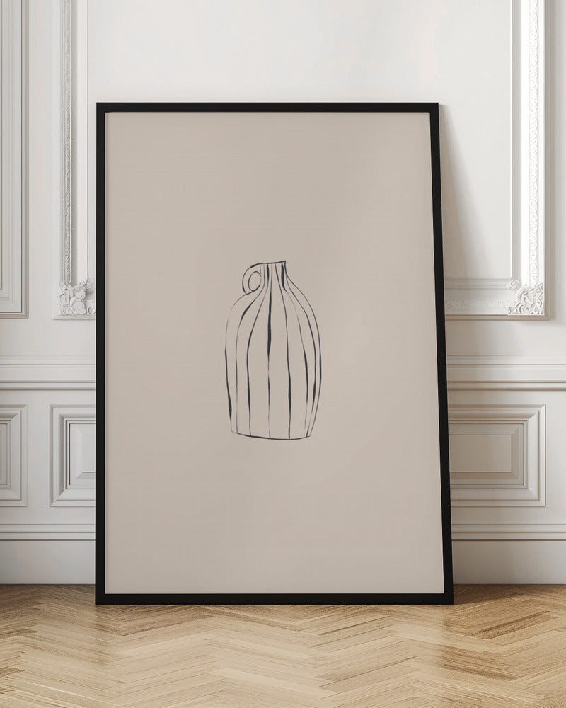 Striped Vase Poster