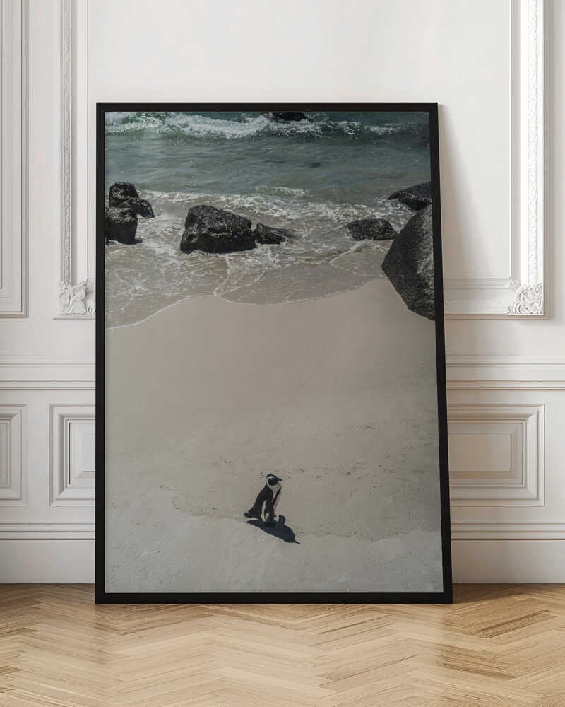 Lonely Beach Stroll Poster