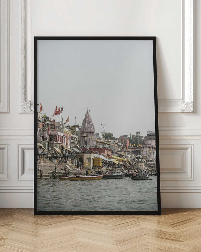 Ganges Riverside Scene Poster
