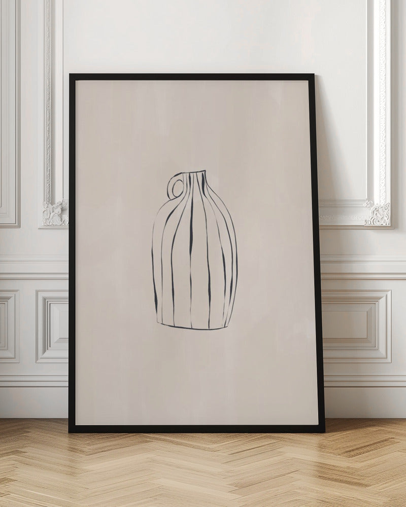 Striped Vase Poster