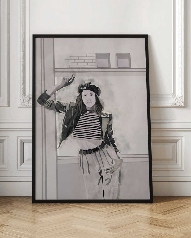 Smoking Woman 4x5 Print By Bohonewart Poster