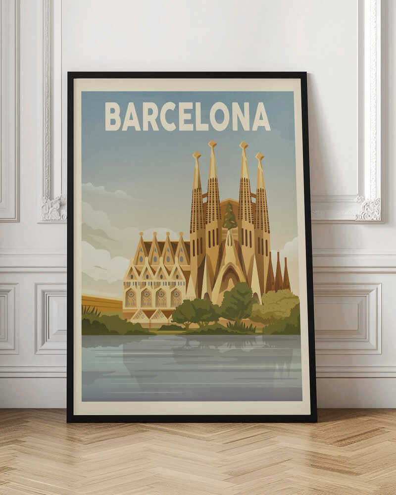 Barcelona Travel Print Poster