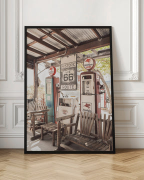 Route 66 Gas Station Poster