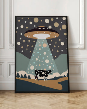 UFO &amp; cow Poster