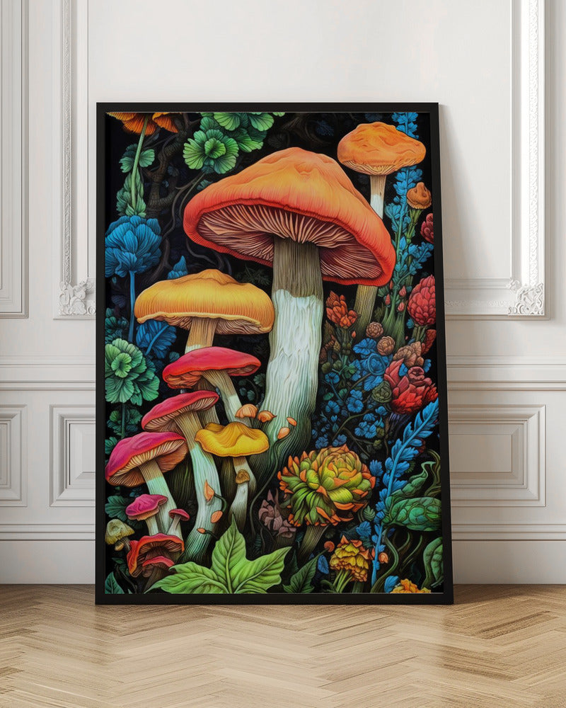 Nature 3 mushrooms Poster