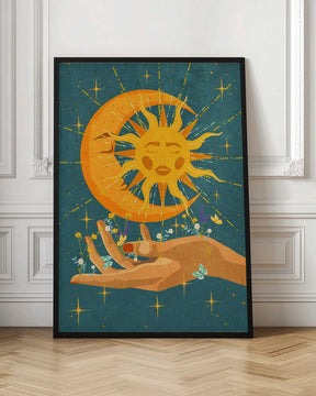 Sun and moon in my hand Poster