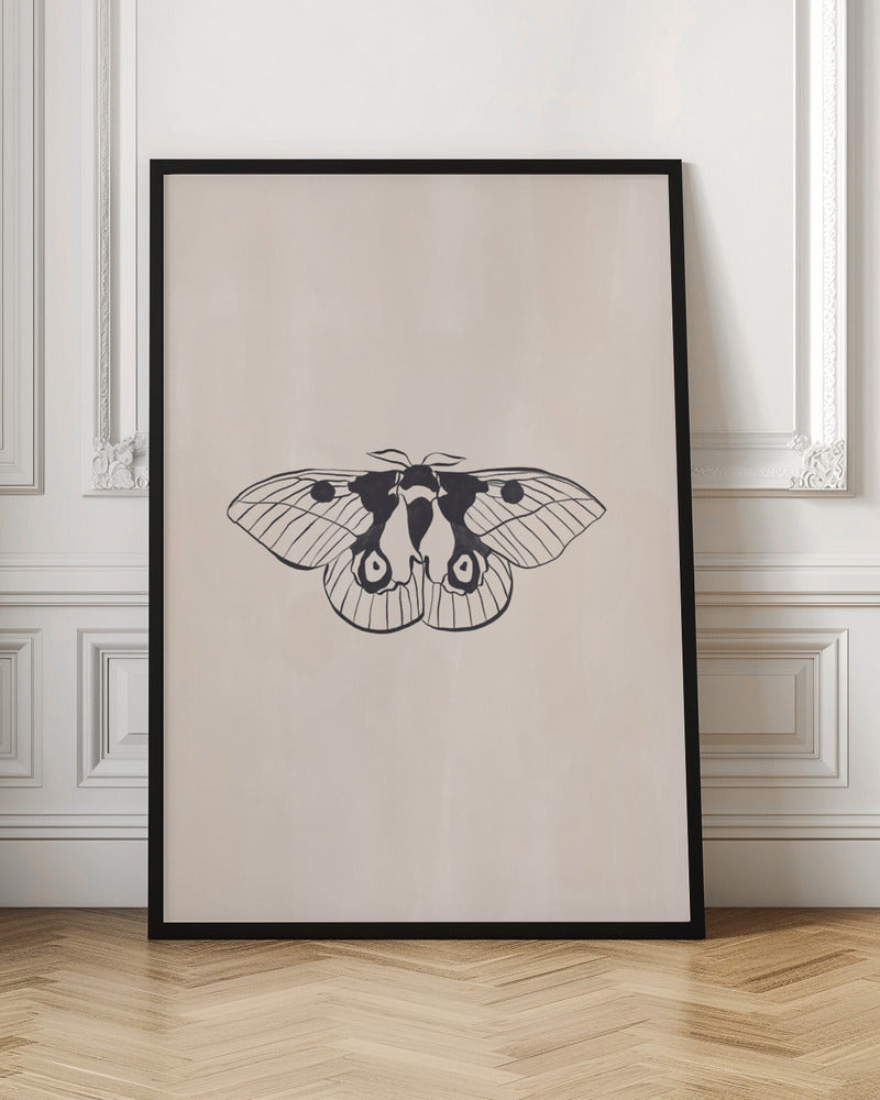 Moth Line Art Print By Ivy Green Illustrations 4 5 Ratio Poster