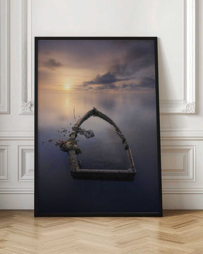 The abandoned boat Poster