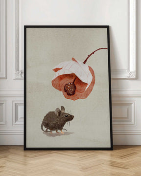 Mouse and Flower Poster