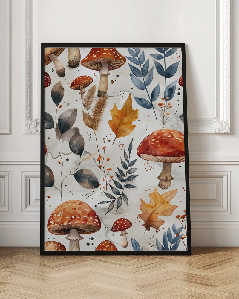 Nature Flowers and Leaves Watercolor Art (105) Poster