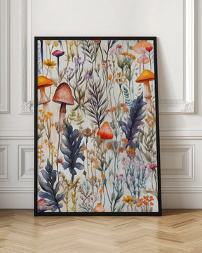 Nature Flowers and Leaves Watercolor Art (140) Poster