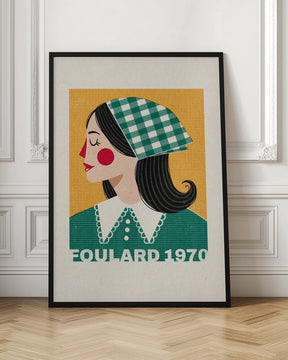 Foulard French Fashion Portrait Poster