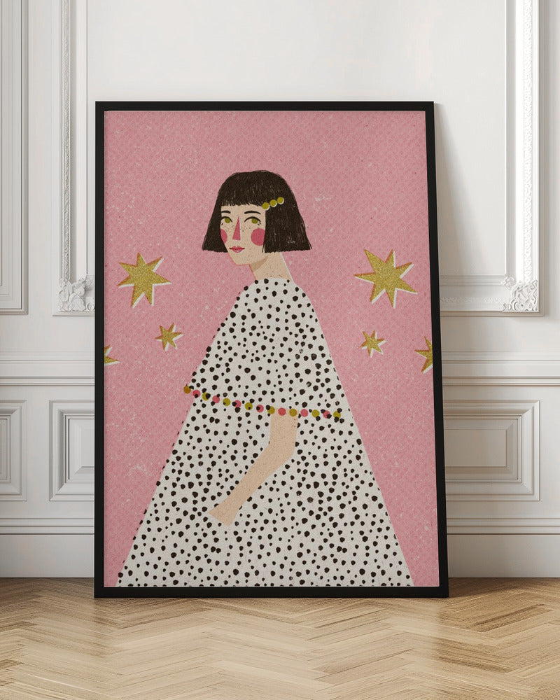 Polka Dots Girl Poster