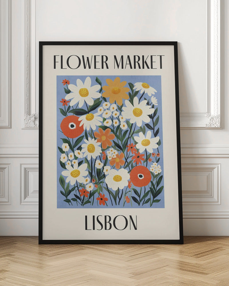 Flower Market Lisbon Portugal Poster