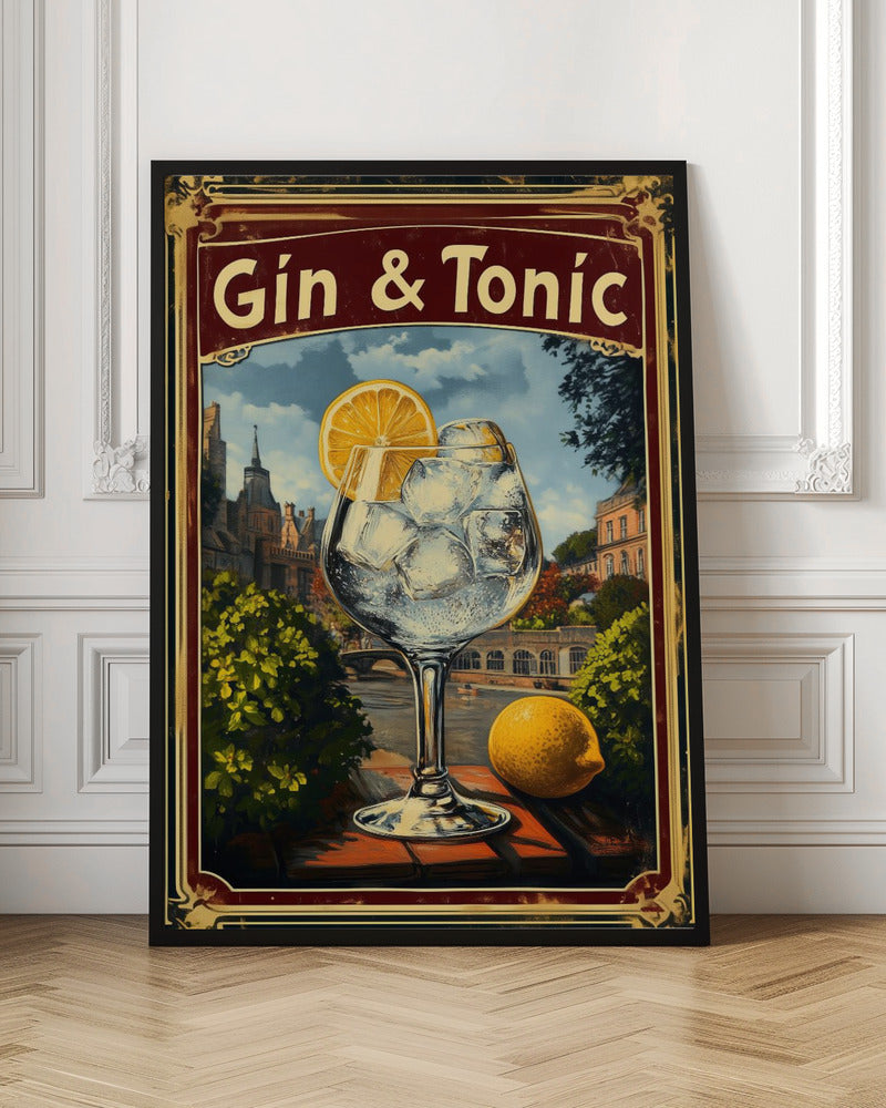 Gin &amp; Tonic Vintage Poster