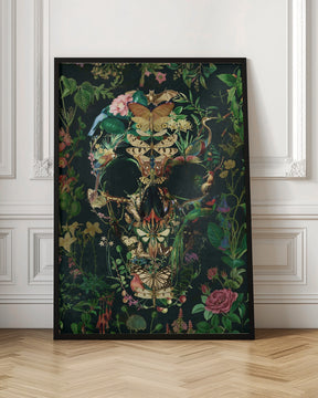 Papillon Skull Poster