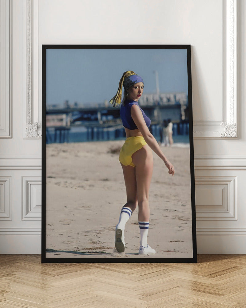 Girl With Pearl Earring Workout Mood Poster