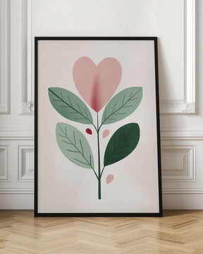 Heart Shaped Flower Poster