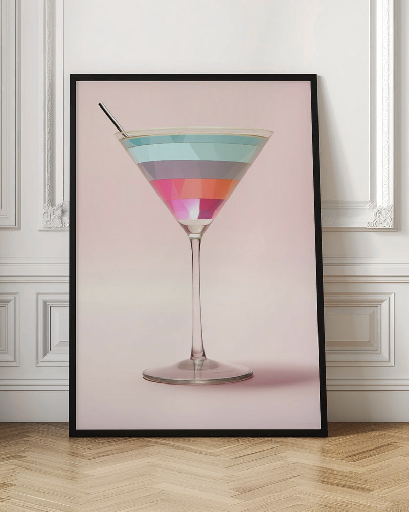 Striped Martini Poster