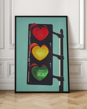 Traffic Light In Love Poster