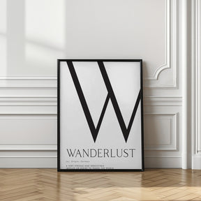 Wanderlust definition typography art Poster