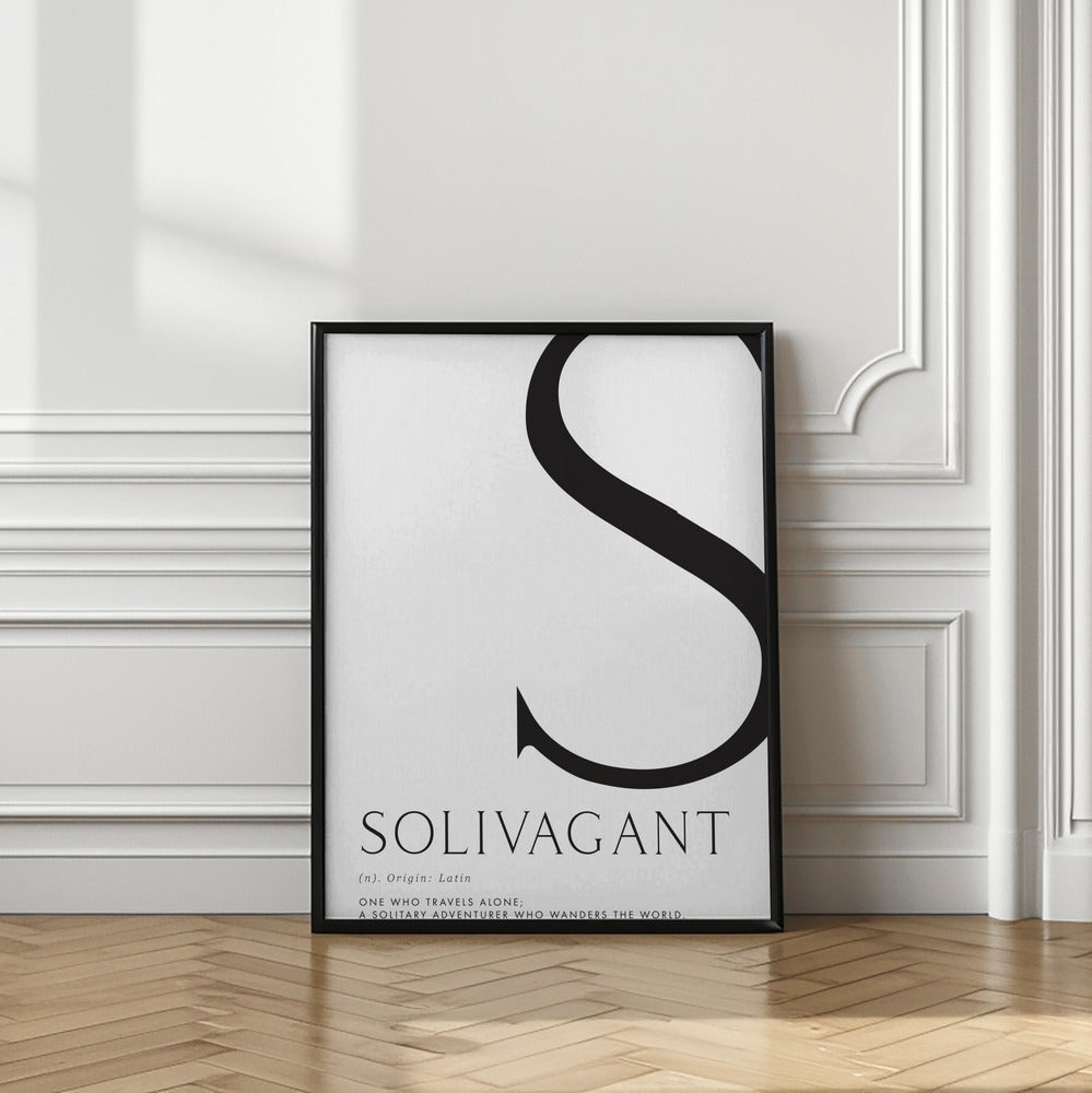 Solivagant definition typography art Poster