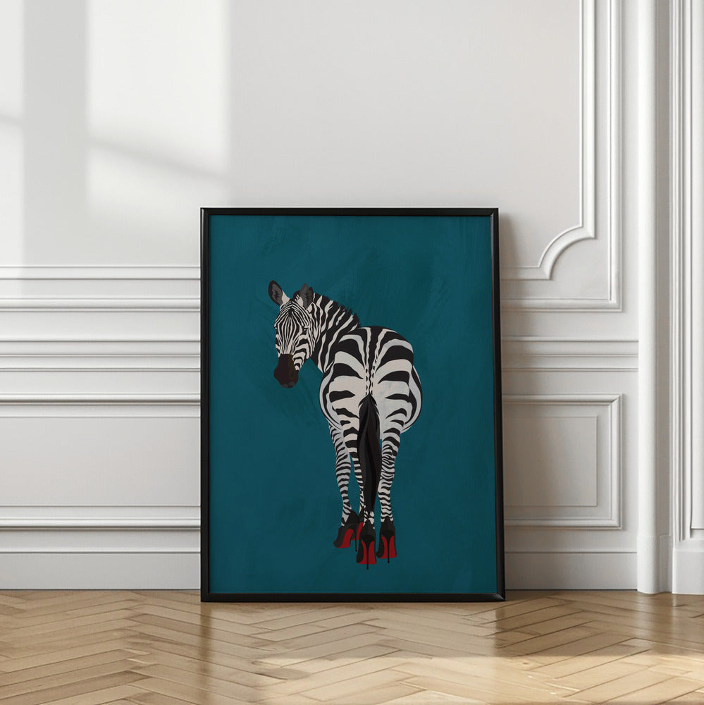 Zebra heels Poster