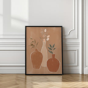 Set of Flower Vases Poster