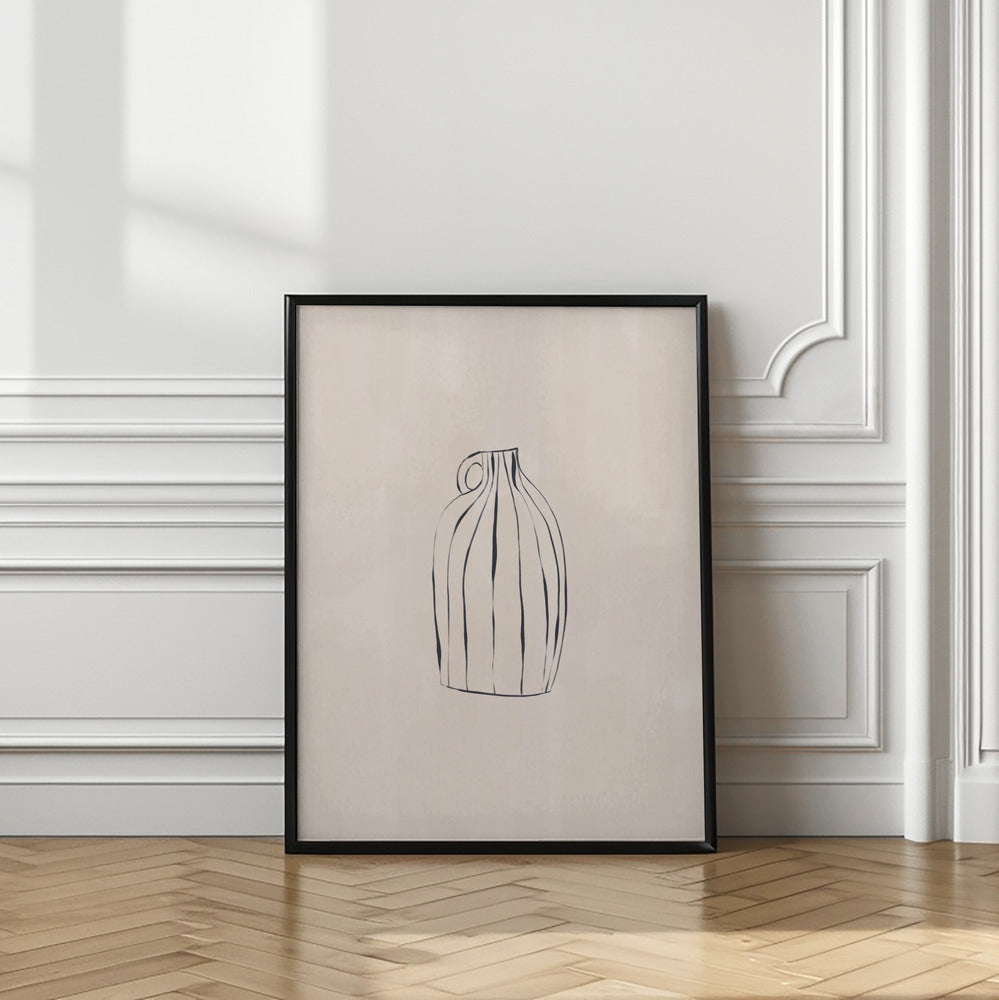 Striped Vase Poster