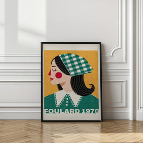 Foulard French Fashion Portrait Poster