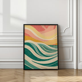 Abstract Sea Waves Poster