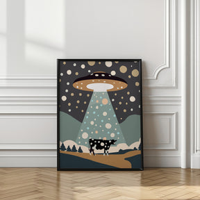 UFO &amp; cow Poster