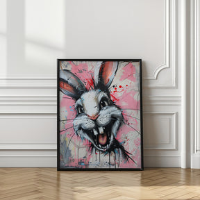 Creepy laughing bunny Poster