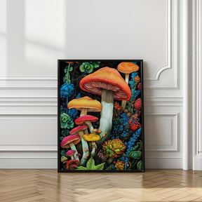 Nature 3 mushrooms Poster