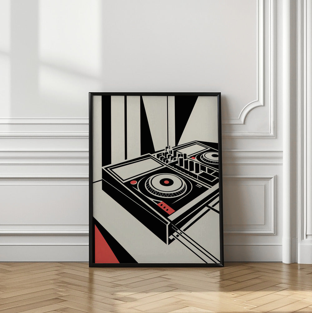 DJ Mixer - Bauhaus Style Poster