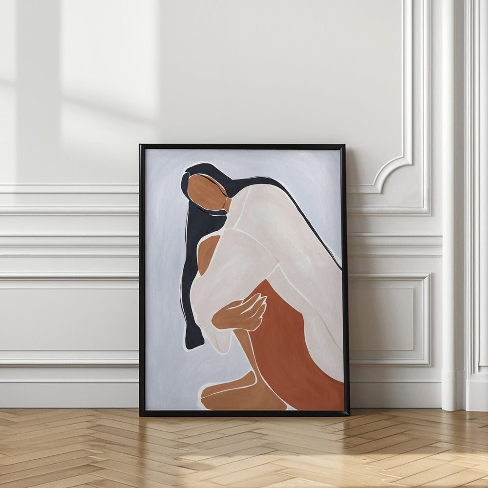 Woman Embracing Herself Print By Ivy Green Illustrations Poster