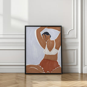 Woman Doing Yoga In Bikini Print By Ivy Green Illustrations Poster