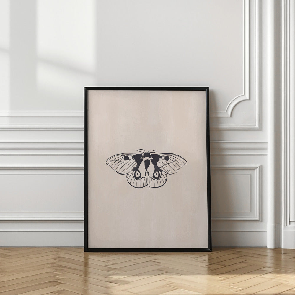 Moth Line Art Print By Ivy Green Illustrations 4 5 Ratio Poster