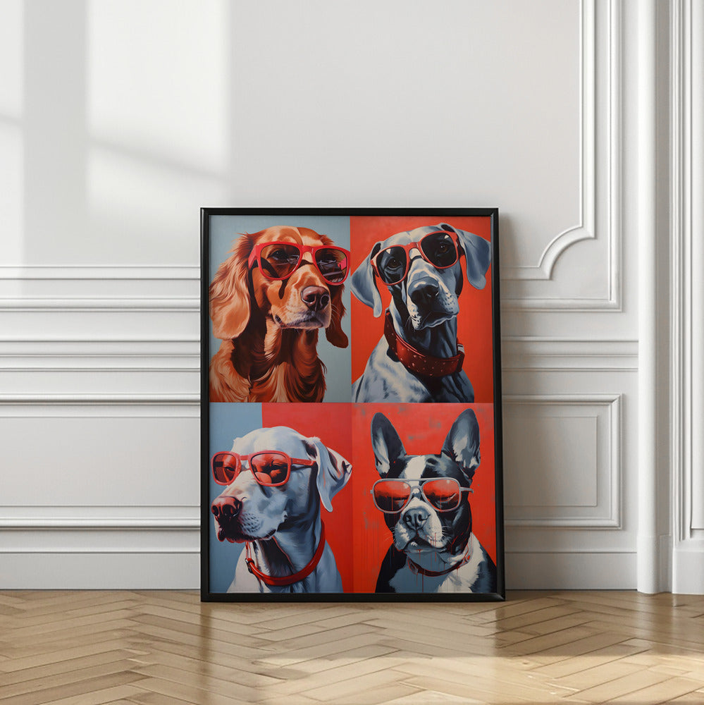 Dogs In Shades Poster