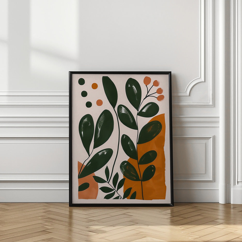 Abstract Botanical No 1 Poster