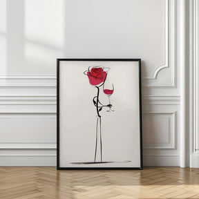 Wine Rose Poster