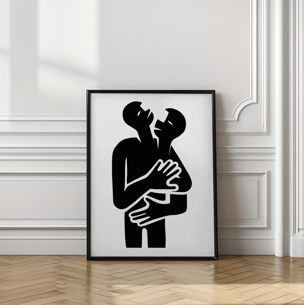 Abstract Hug No 2 Poster