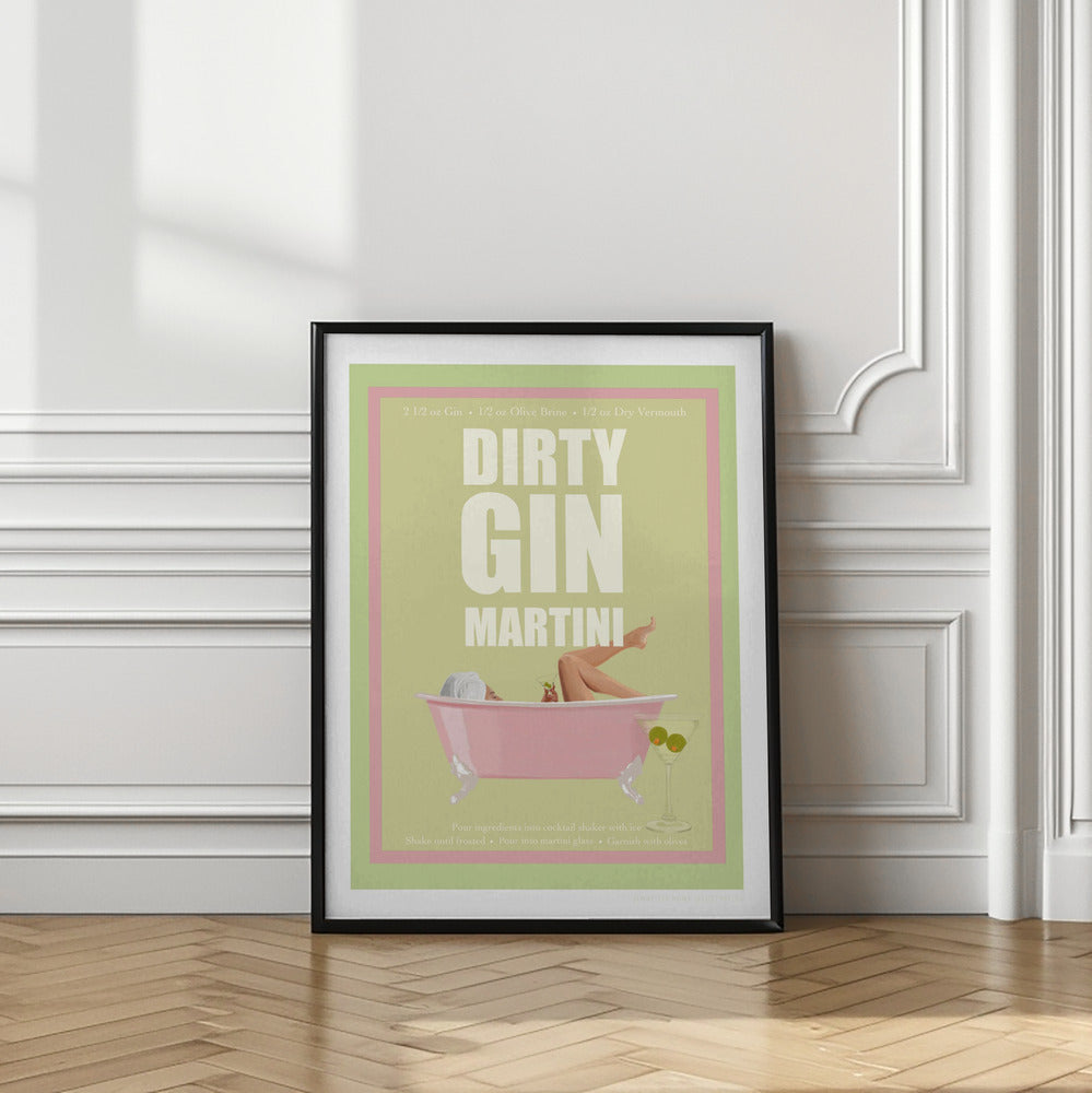 Jlr Cocktails- Dirty Gin Martini Poster