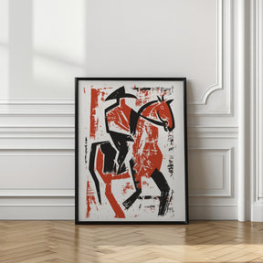 Abstract Horse Rider Poster