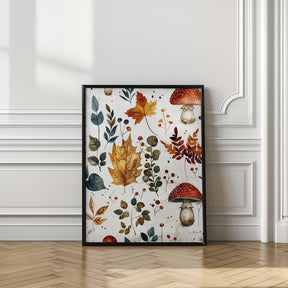 Nature Flowers and Leaves Watercolor Art (128) Poster