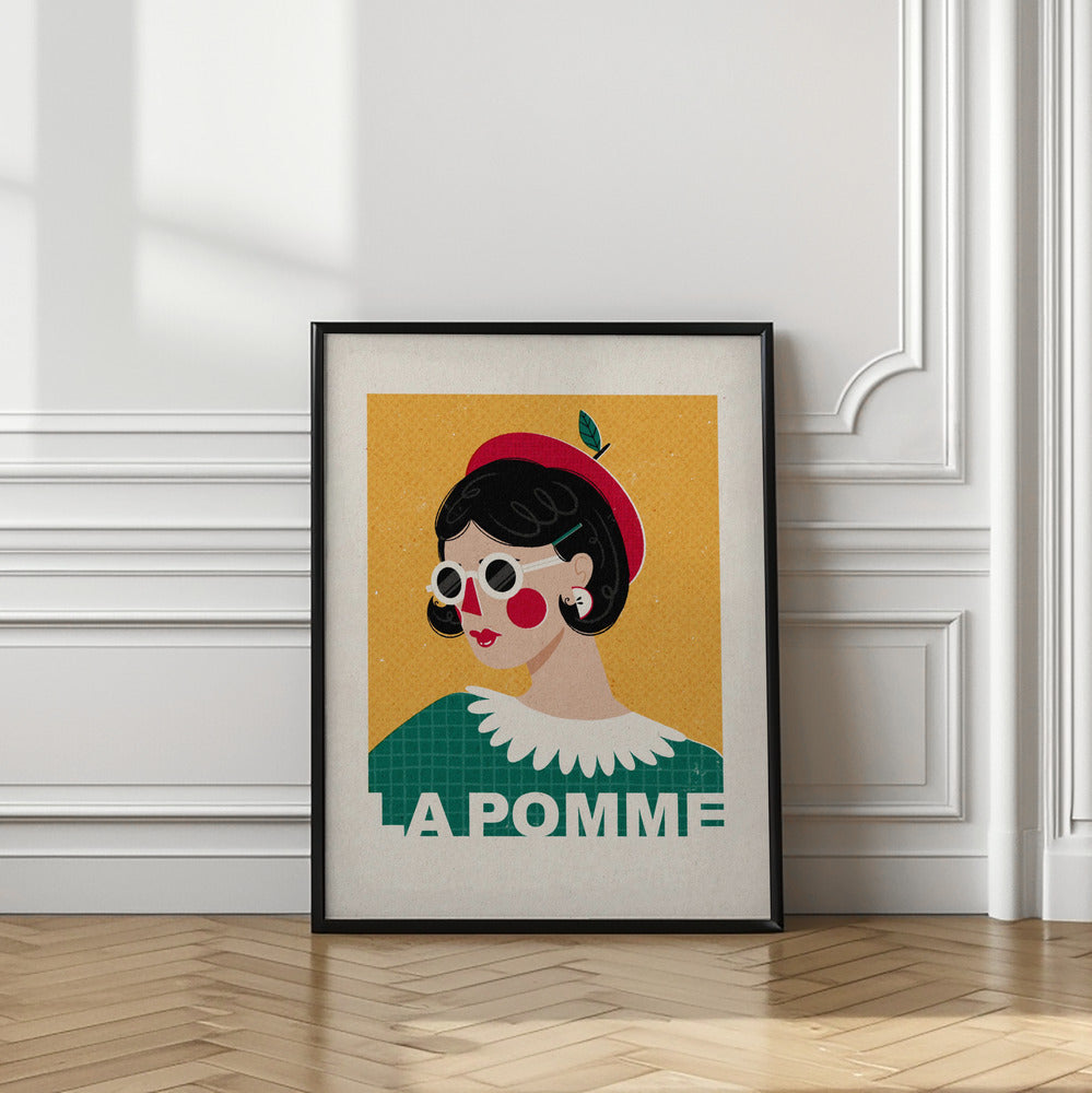 La Pomme French Fashion Portrait Poster