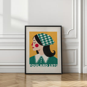 Foulard French Fashion Portrait Poster